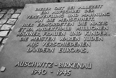 Auschwitz-Birkenau Memorial Plaque in German