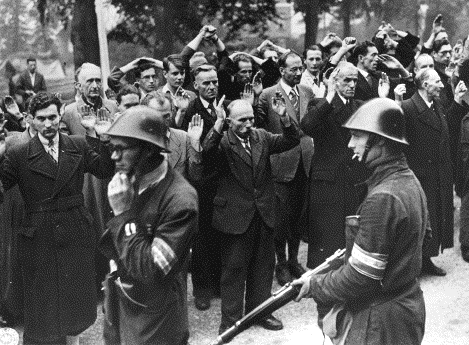 A Round-up of Collaborators by Dutch troops.