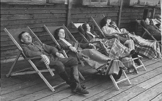 Auschwitz SS guards during a lunch break 