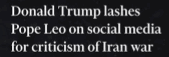 pope leo on
trump