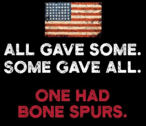 trump had bone
                                                        spurs